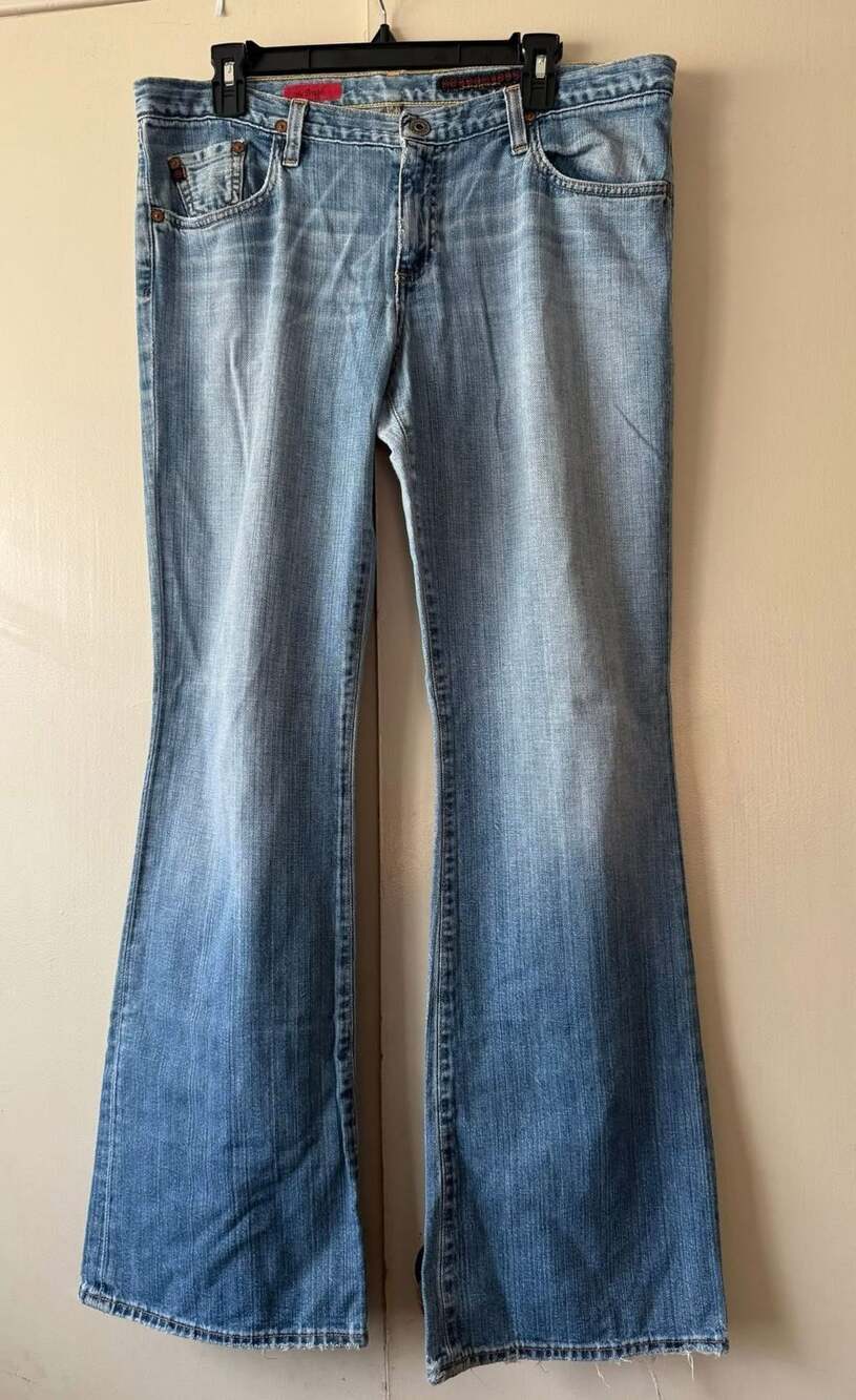 AG Adriano Goldschmied Light Wash Flare Jeans Size 32 Regular